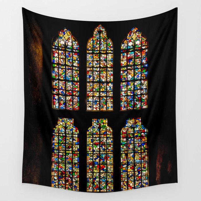 King's Chapel Stained Glass Window Tower of London England Wall Tapestry