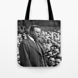 Teddy Roosevelt Speaking To A Crowd - Sagamore Hill 1916 Tote Bag