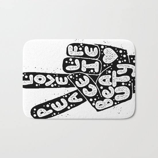PEACE, LOVE, BEAUTY, LIFE Bath Mat