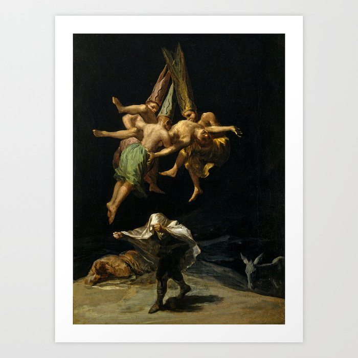 Francisco Goya "Witches' Flight also known as Witches in Flight or Witch" Art Print