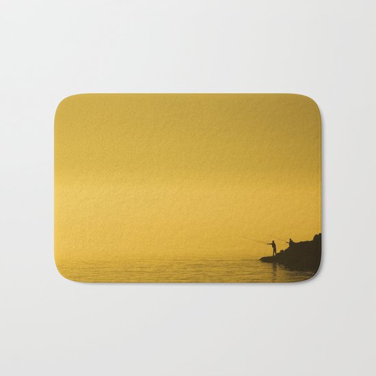 Paint Pêcheur sun yellow Bath Mat