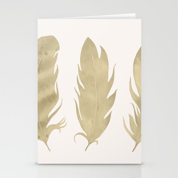 Golden Leaves Stationery Cards