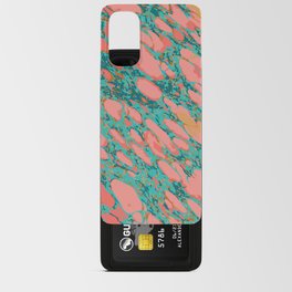 Boho mineral colored pattern pink and turquoise Android Card Case