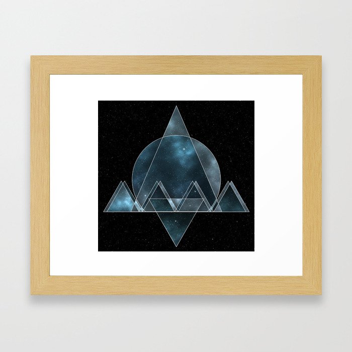 blue space geo Framed Art Print