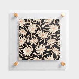 Charismatic Floral on Black Floating Acrylic Print