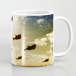 Dou colore photo of Flying whales Mug