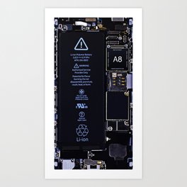  Mobile Phone Internal Mainboard Exposing Art Print
