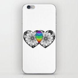 You Color My World - Colorful Love Heart Art iPhone Skin
