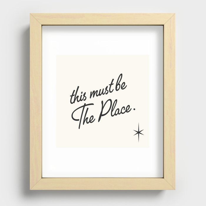 This must be the place Recessed Framed Print