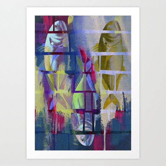 Fish Under Strong Radiation 3 Art Print