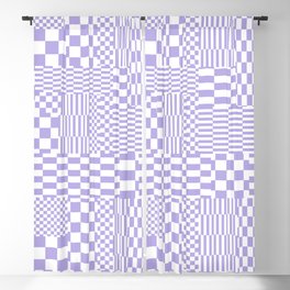 Glitchy Checkers // Lavender Blackout Curtain