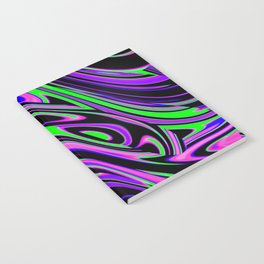 Violet and Lime Blackout Drip Notebook