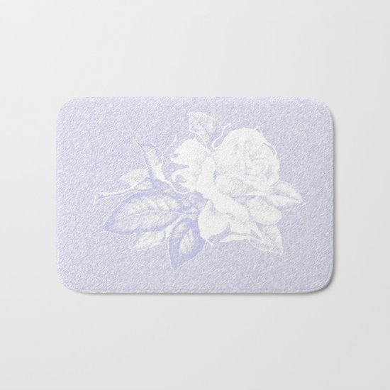 Blue rose Bath Mat