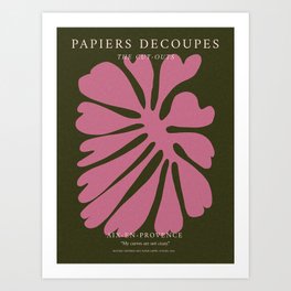 Matisse papiers decoupes, Exhibition wall art, Khaki and pink Art Print