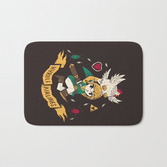 hyrule airlines brown Bath Mat