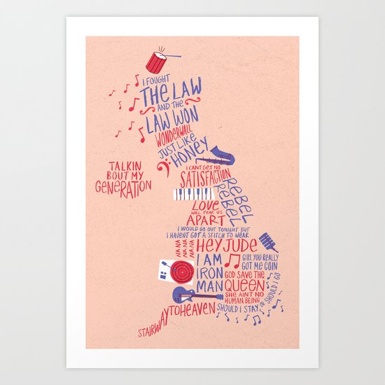 Map of British music Art Print