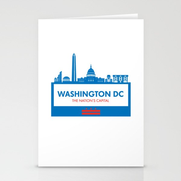 Washington Dc Illustration Stationery Cards By Abstractbee Society6