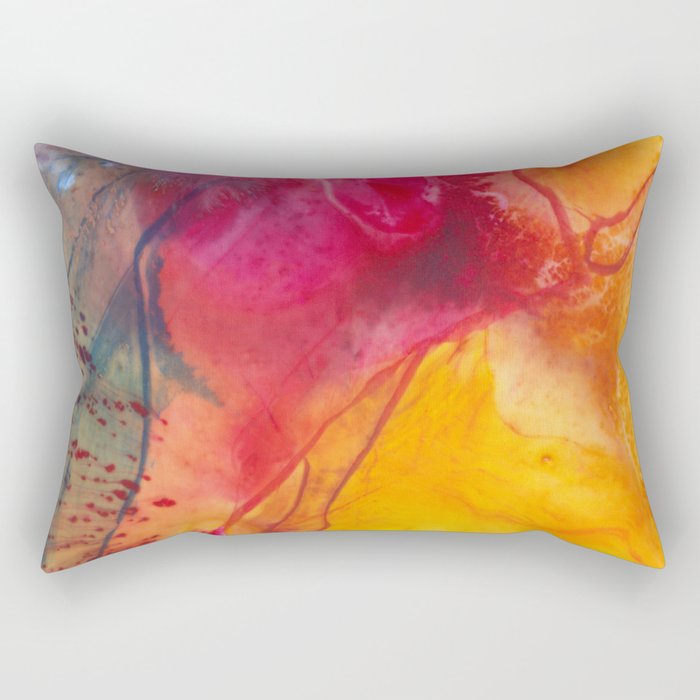 Abstract warm colors Rectangular Pillow