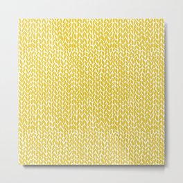 Hand Knit Yellow Metal Print