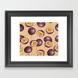 passion fruit pattern Framed Art Print
