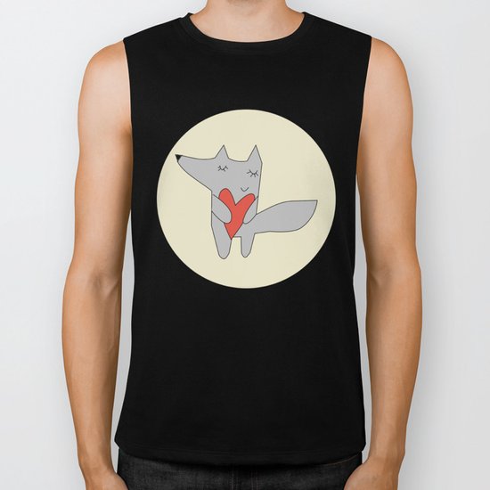 Fox in love Biker Tank
