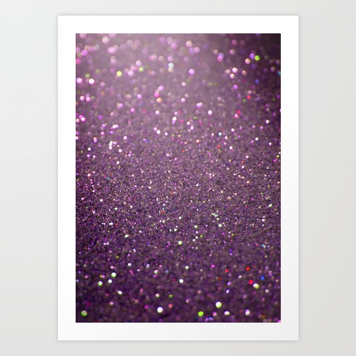 Purple Iridescent Glitter Art Print