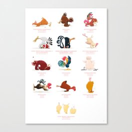 Chicken Yoga Canvas Print