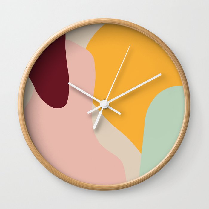 Ziz Abstract Painting Wall Clock By Alphaomega Society6