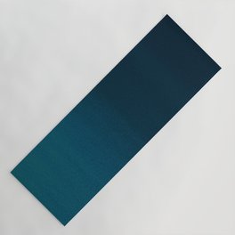 Navy blue teal hand painted watercolor paint ombre Yoga Mat