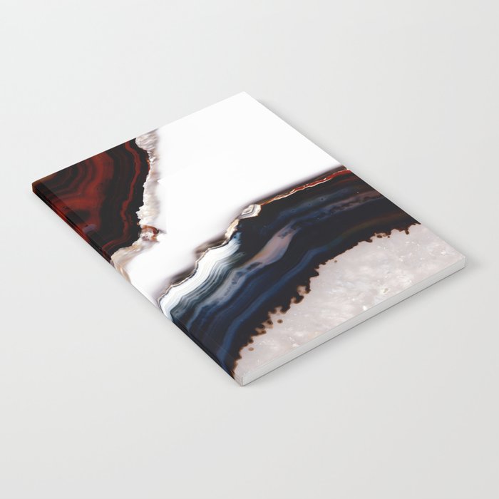 Red meets Blue - Agate Translucent #1 #decor #art #society6 Notebook