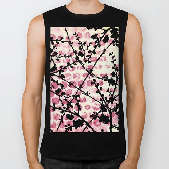 Barbed Flowers Biker Tank