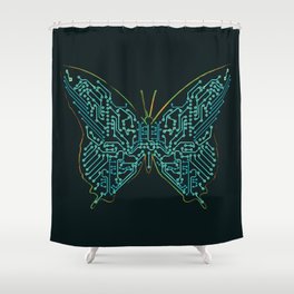 Mechanical Butterfly Shower Curtain