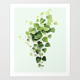 String of Hearts Plants Art Print