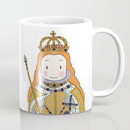 Cute Hand Drawn Queen Elizabeth I Coffee Mug