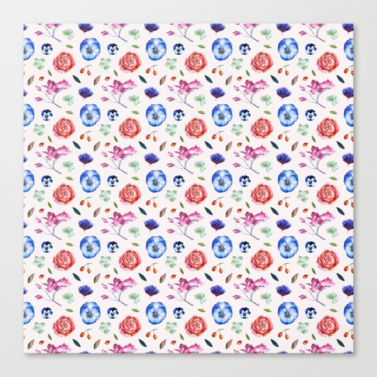 Spring flower patterns Canvas Print