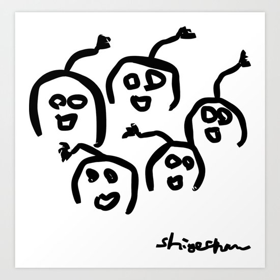 Five people Art Print