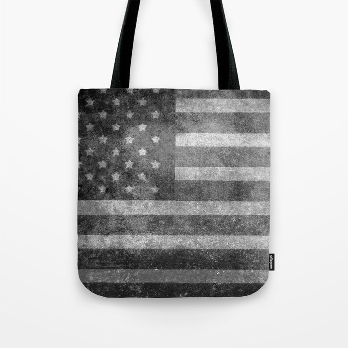 Star Spangled Banner in Grayscale Tote Bag