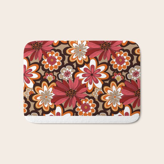 Flower Pattern Bath Mat