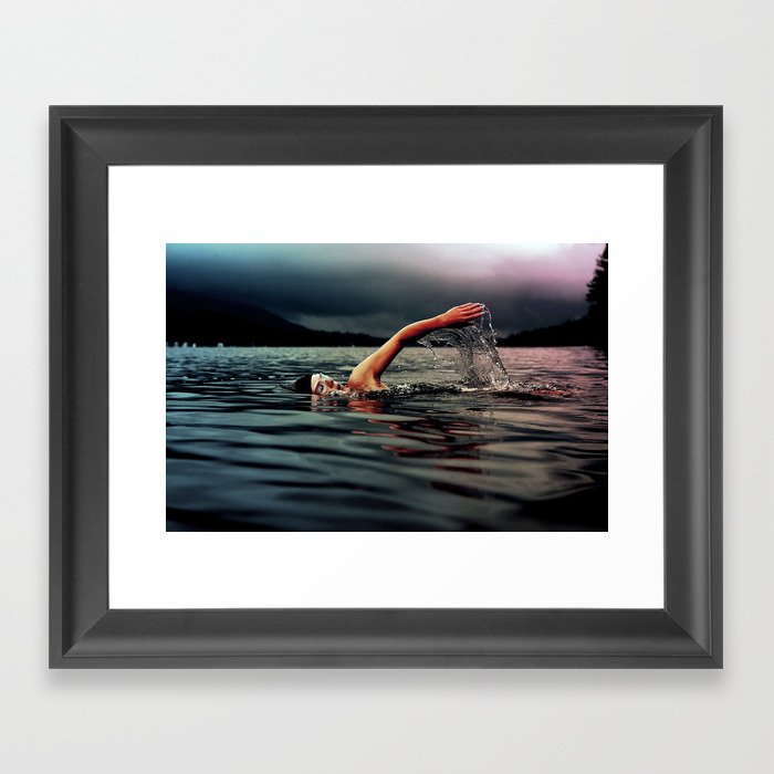 swimmer Framed Art Print