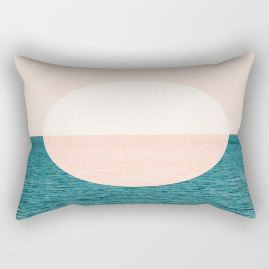 Geometric Sunset Rectangular Pillow