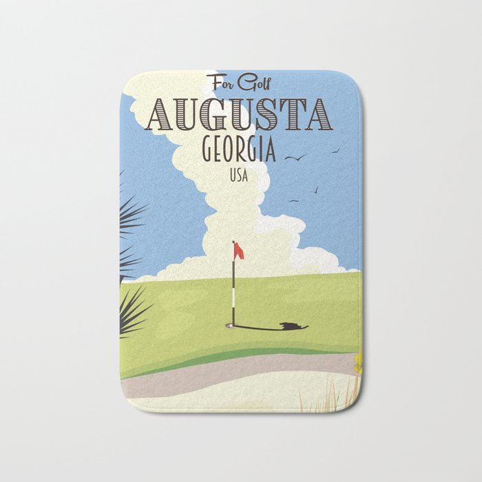 Augusta Georgia Golf Poster Bath Mat