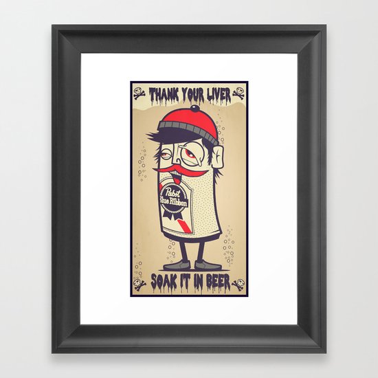 Thank Your Liver Framed Art Print