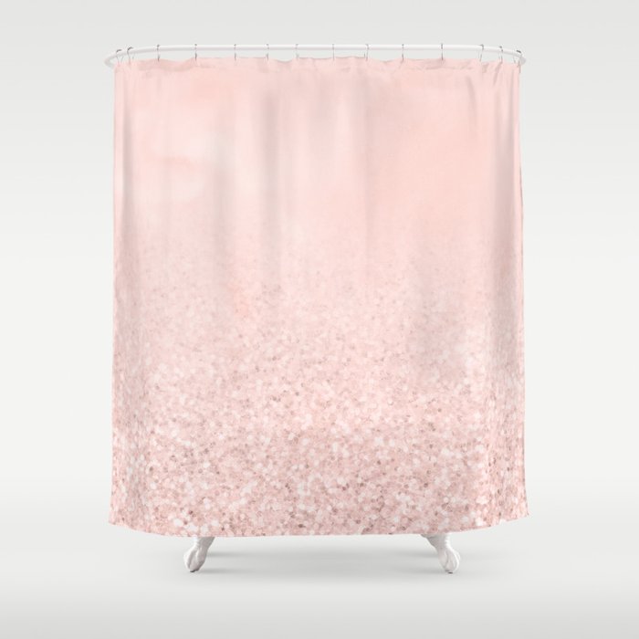 Blush Glitter Pink Shower Curtain By Naturemagick Society6 - Blush Pink Shower Curtain Canada