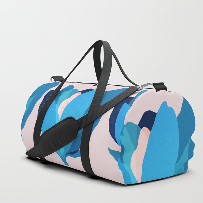 Abstraction_FLOWER_BLUE_BLOSSOM_BLOOM_BEAUTY_POP_ART_0505A Duffle Bag