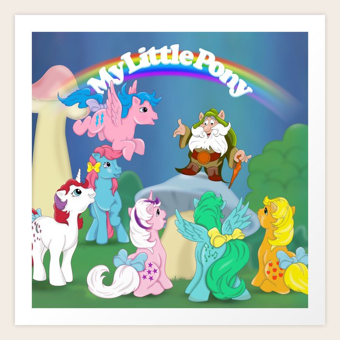 G1 My Little Pony Rescue At Midnight Castle Version 2 Cast Art