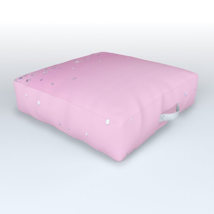 Pink Holographic Glitter Outdoor Floor Cushion