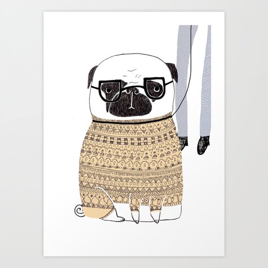 Pug Art Print