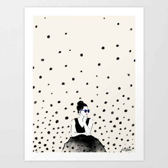 Polka Rain III Art Print