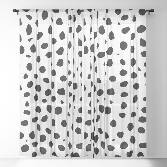 Black And White Cheetah Print Sheer Curtain By Loolyelzayat Society6