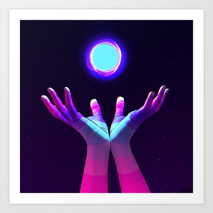 Psychedelic Energy Hands 7 (GIF) Art Print